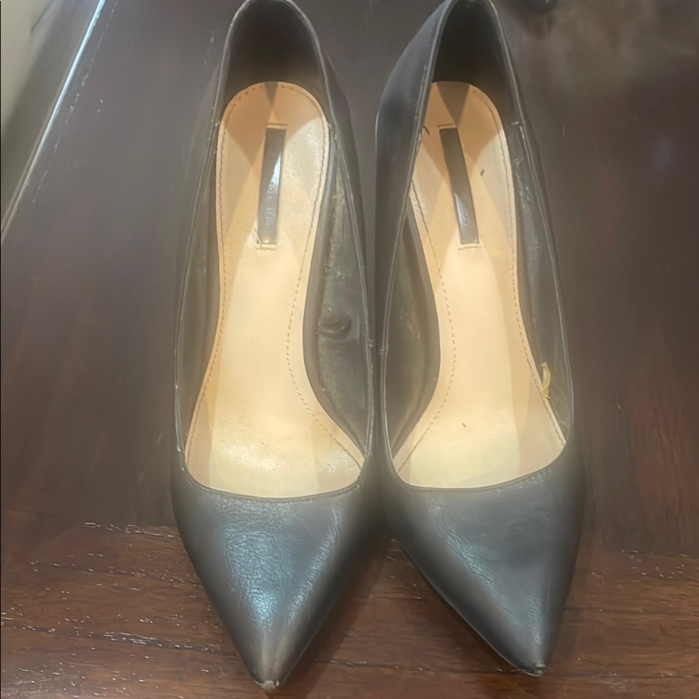 ZARA Black Stiletto Heels w/ Gold Accents | Elegant Party & Evening Shoes